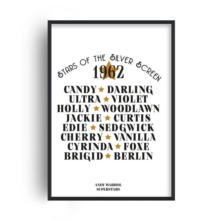 Andy Warhol Superstars Retro Bohemian Art Quote Framed Print