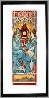 Benedictine Framed Art Print by Alphonse Mucha