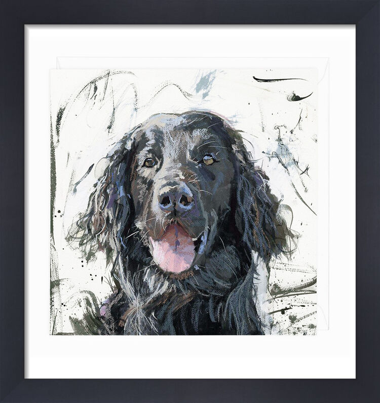 Flat Coated Retriever Framed Art Print by James Bartholomew