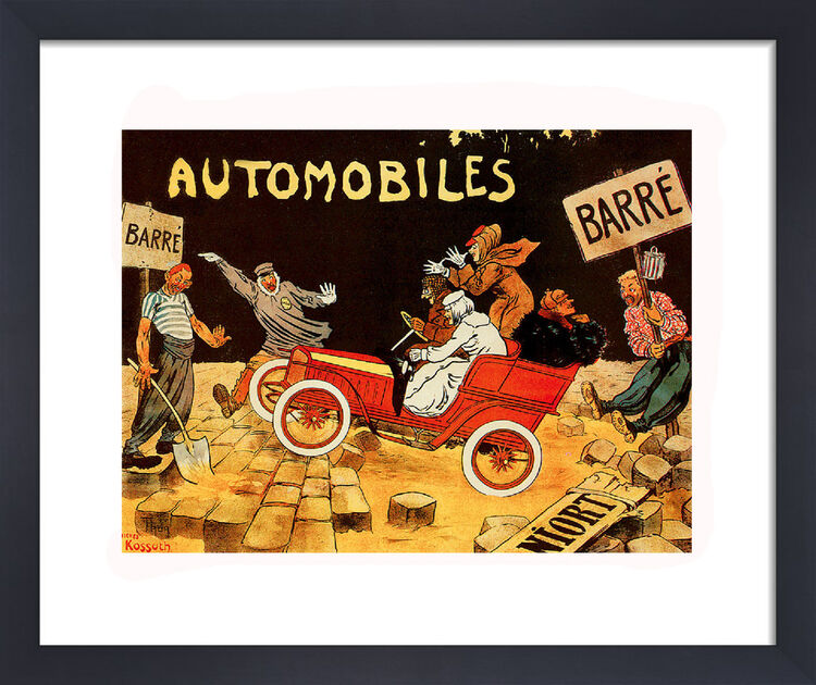 Automobiles Barre Framed Art Print by Vintage Cars