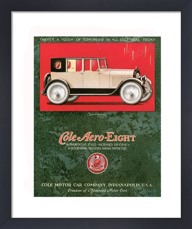 Cole Aero Eight Framed Art Print by Vintage Cars