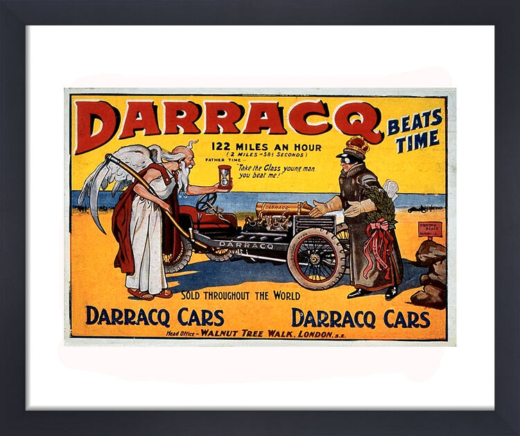 Darracq Framed Art Print by Vintage Cars