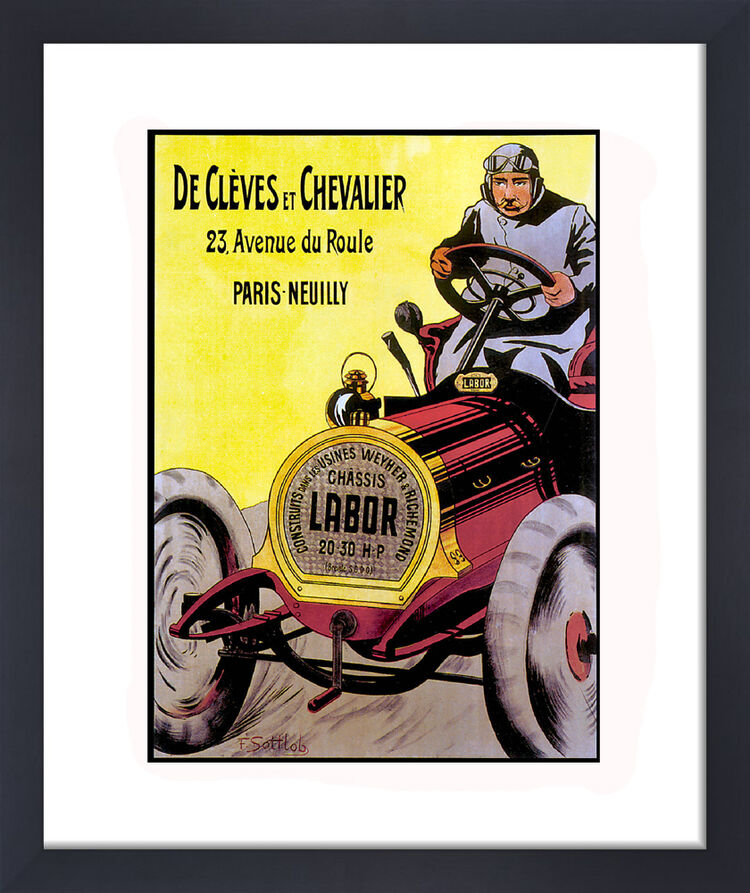 Decleves Et Chevalier Framed Art Print by Vintage Cars