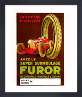 La Vitesse Et Le Sourire Framed Art Print by Vintage Cars