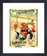 L'Auto Benzine Framed Art Print by Vintage Cars