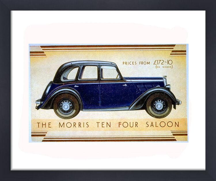 Morris Ten Four Saloon Framed Art Print by Vintage Cars