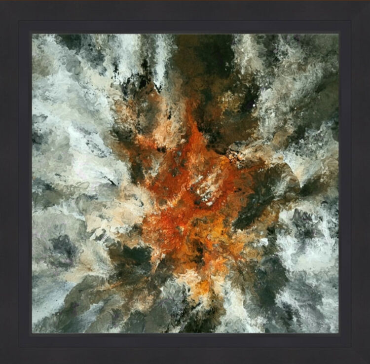 From the Fire Original mixed media artwork on metal by Claire Woolhead