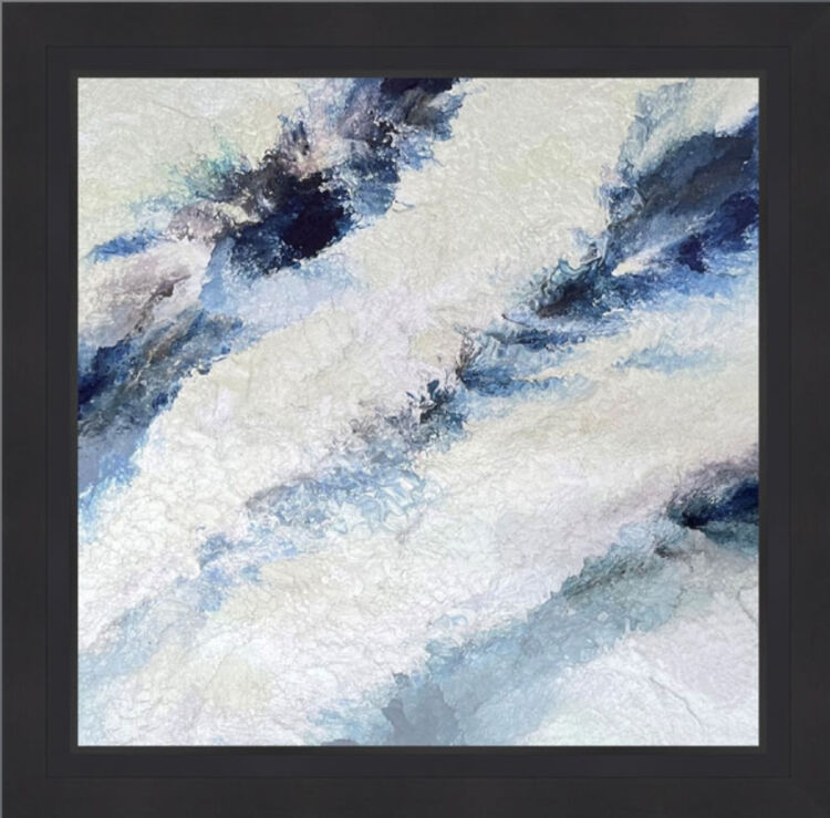 Arctic Splendour Original mixed media artwork on metal by Claire Woolhead