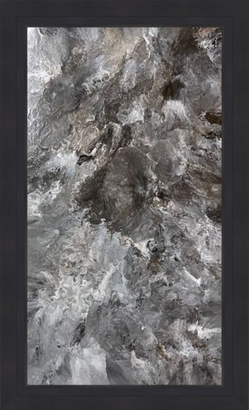 Monochrome Movement Original mixed media artwork on metal by Claire Woolhead