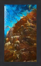 Tropical Flight Original mixed media artwork on metal by Claire Woolhead