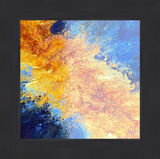 Golden Pass Original mixed media artwork on metal by Claire Woolhead