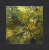 The Olive and The Orange Original mixed media artwork on metal by Claire Woolhead