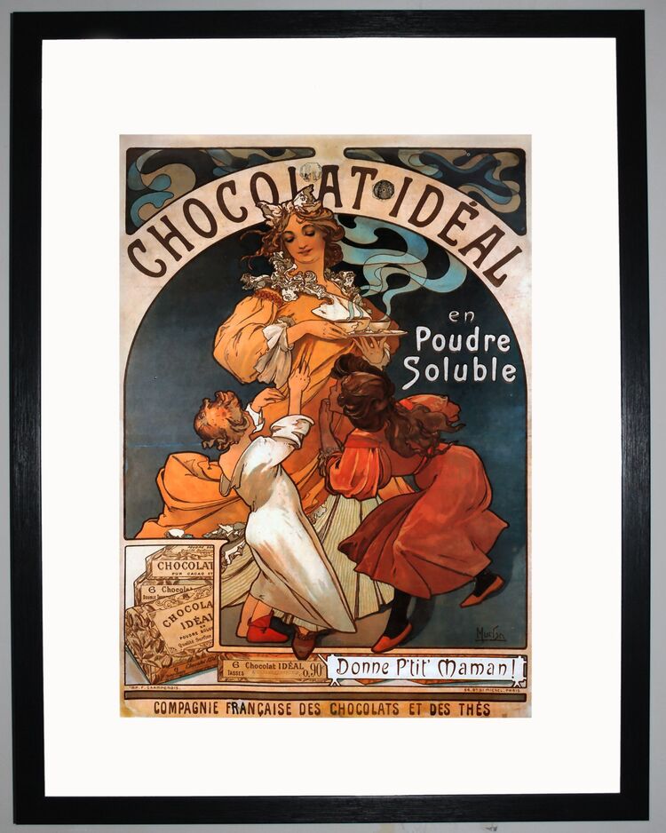 Chocolat Ideal Framed Art Print by Alphonse Mucha