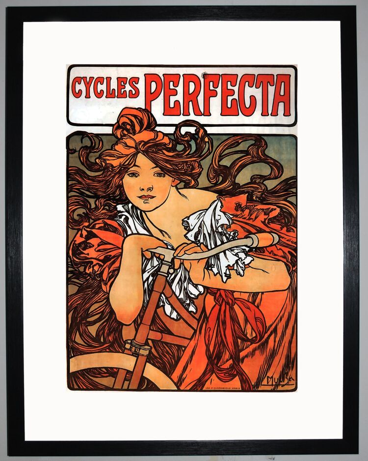 Cycles Perfecta Framed Art Print by Alphonse Mucha