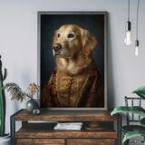 Golden Retriever Dog Portrait Framed Art Print