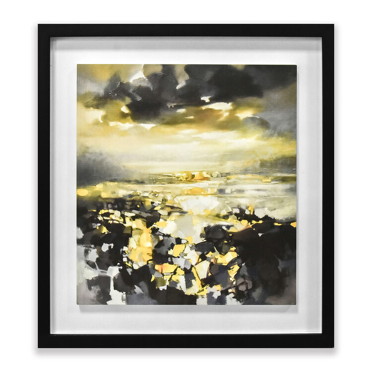 Yellow Matter 1 Framed Wood Plaque by Scott Naismith