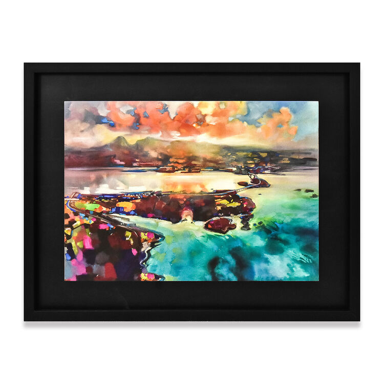 Skye Bridge Framed Wood Plaque by Scott Naismith