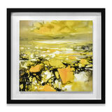 Yellow Matter 2 Framed Wood Plaque by Scott Naismith