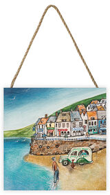 Cornish Woodblock Print by Joe Ramm