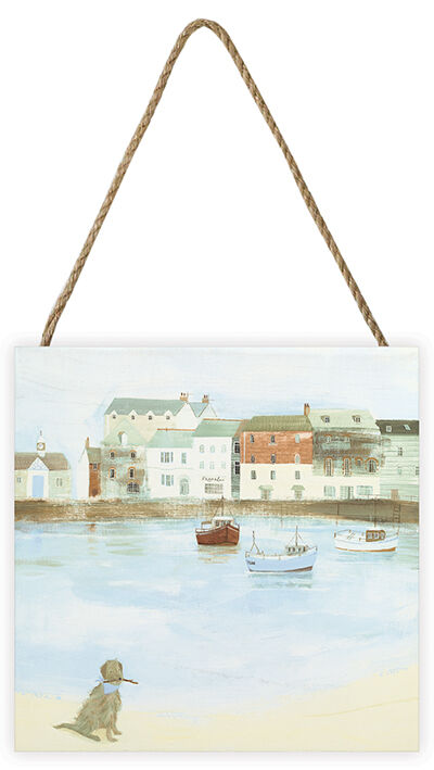 Cornish Sea Dog Woodblock Print by Hannah Cole