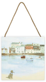 Cornish Sea Dog Woodblock Print by Hannah Cole