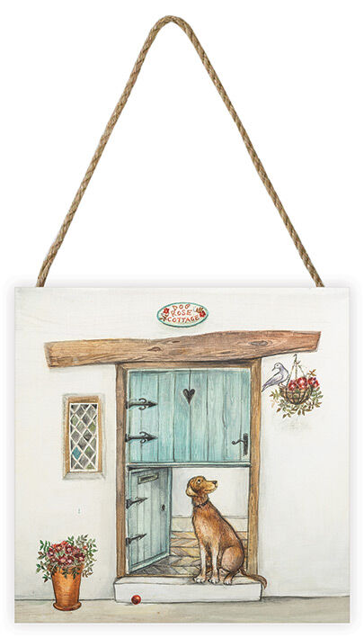 Dog Rose Cottage Woodblock Print by Joe Ramm