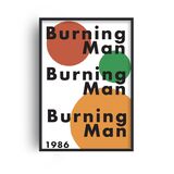 Festival Series No. 3 Burning Man (1986) Retro Music Festival Framed Art Print