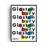 Festival Series No. 2 Glastonbury (1970) Retro Music Festival Framed Art Print