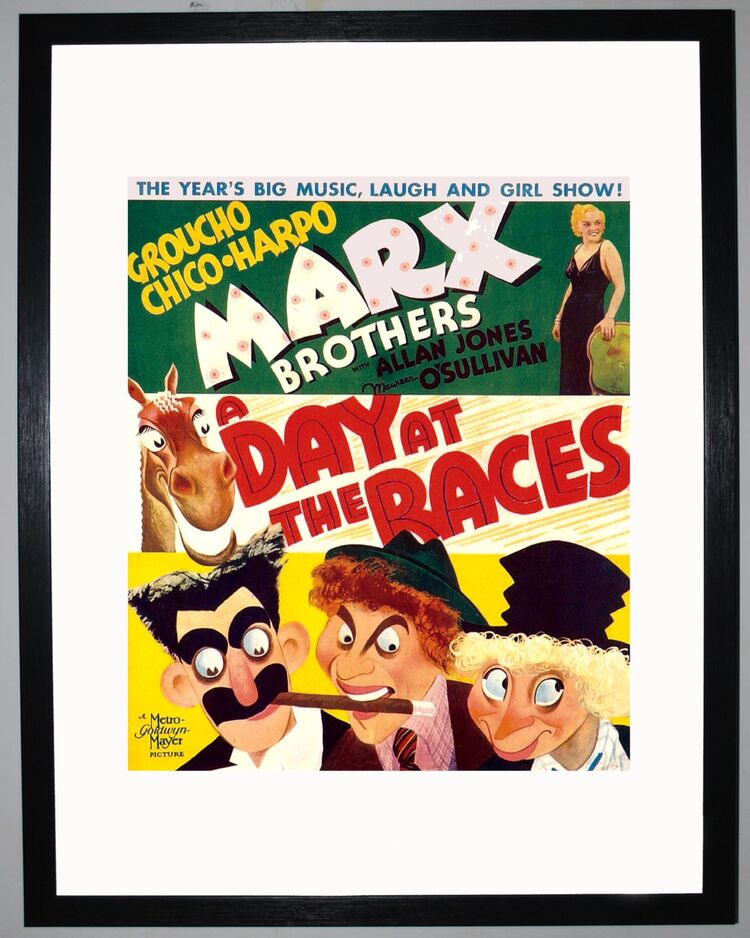 A Day at the Races Framed Art Print by Film Classics