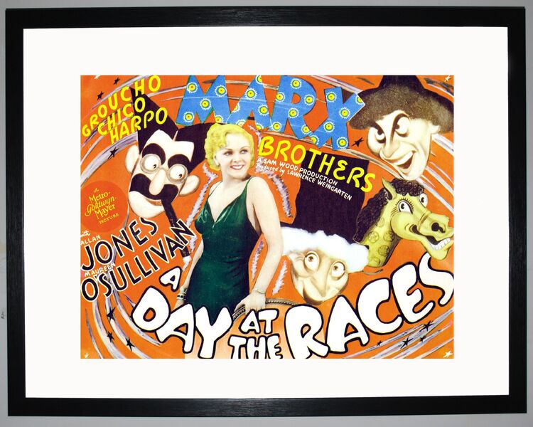 A Day at the Races Framed Art Print by Film Classics