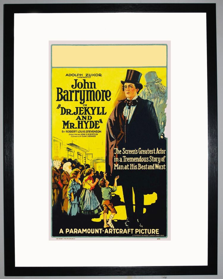 Dr Jeckyll and Mr Hyde Framed Art Print by Film Classics