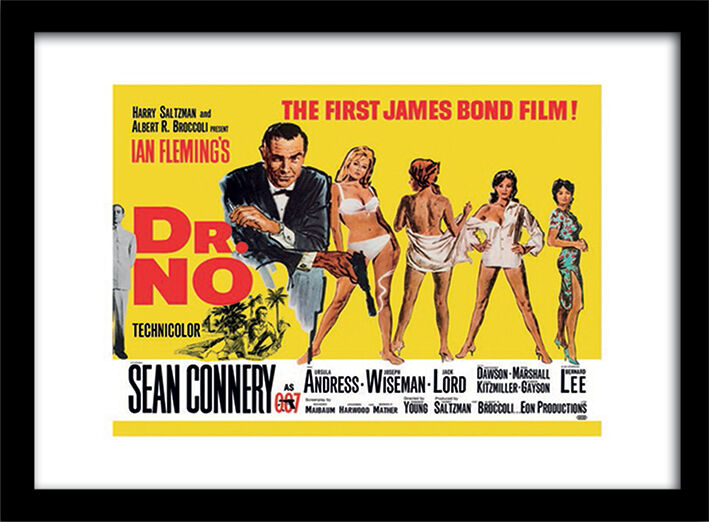 Doctor No Yellow Framed Art Poster by The James Bond Collection