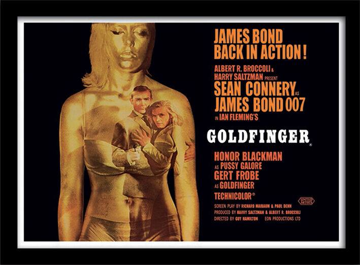 Goldfinger Framed Art Poster by The James Bond Collection
