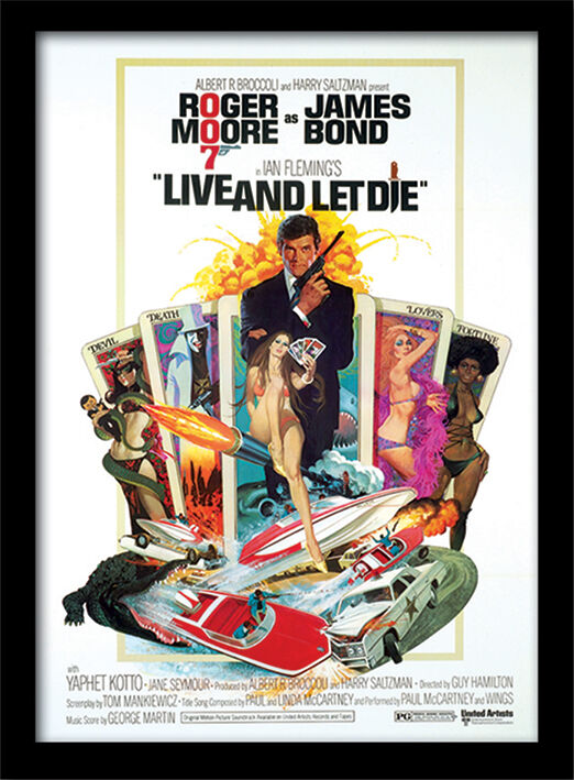 Live & Let Die Framed Art Poster by The James Bond Collection