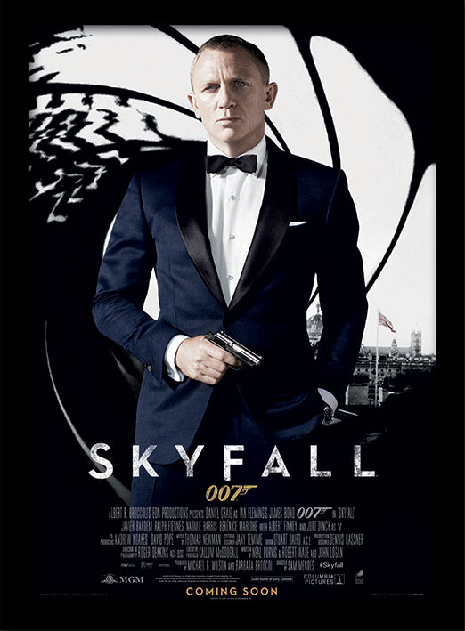 Skyfall Framed Art Poster by The James Bond Collection