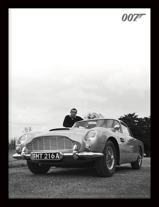 Connery B+W Framed Art Poster by The James Bond Collection