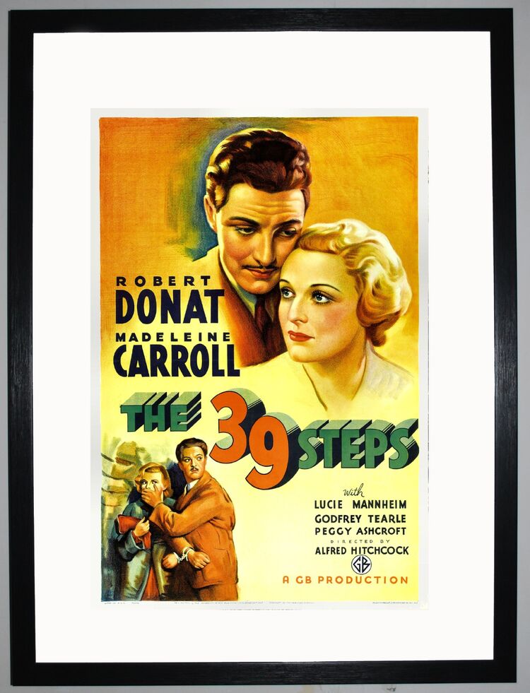 The 39 Steps Framed Art Print by Film Classics