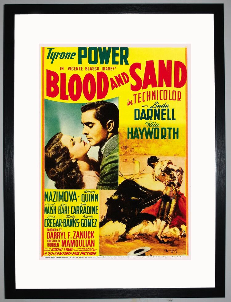 Blood and Sand Framed Art Print by Film Classics