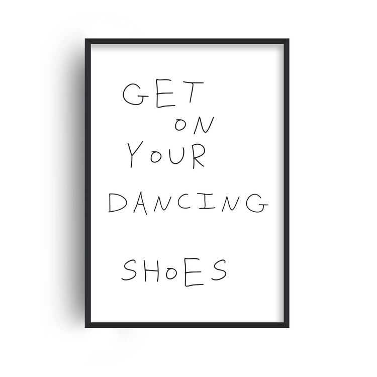 Get On Your Dancing Shoes Retro Music Home Decor Framed Art Print