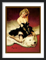 1960's Inspired Pin Up Girl Framed Art Print by Gil Elvgren