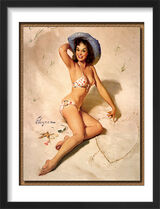 1960's Inspired Pin Up Girl Framed Art Print by Gil Elvgren