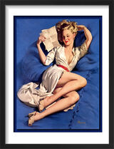 1960's Inspired Pin Up Girl Framed Art Print by Gil Elvgren