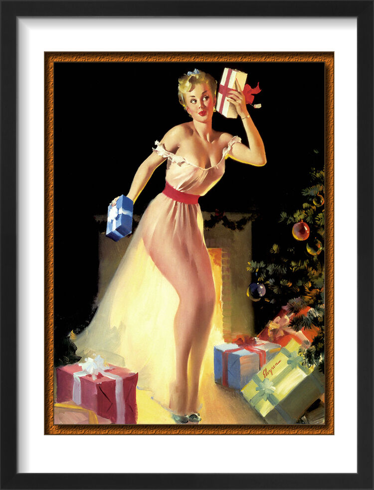 1960's Inspired Pin Up Girl Framed Art Print by Gil Elvgren