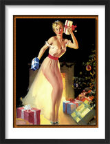 1960's Inspired Pin Up Girl Framed Art Print by Gil Elvgren