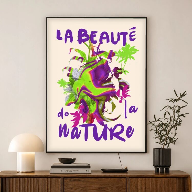 La Beauté Graphic Framed Art Print