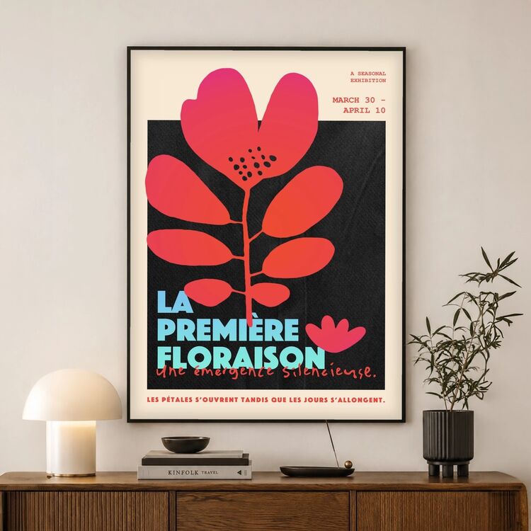 The First Bloom Graphic Framed Art Print