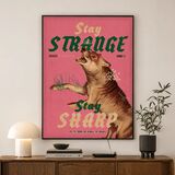 Stay Strange Graphic Framed Art Print