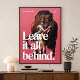 Leave It All Behind Wanderlust Graphic Framed Art Print