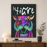 Le Tigre Graphic Framed Art Print