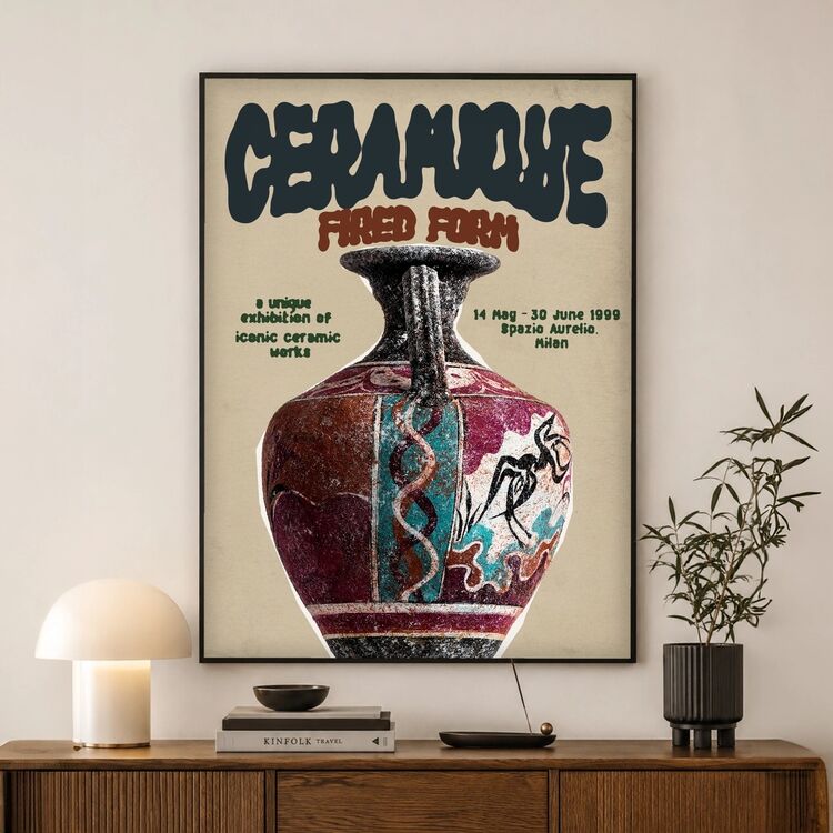 Ceramique Graphic Framed Art Print